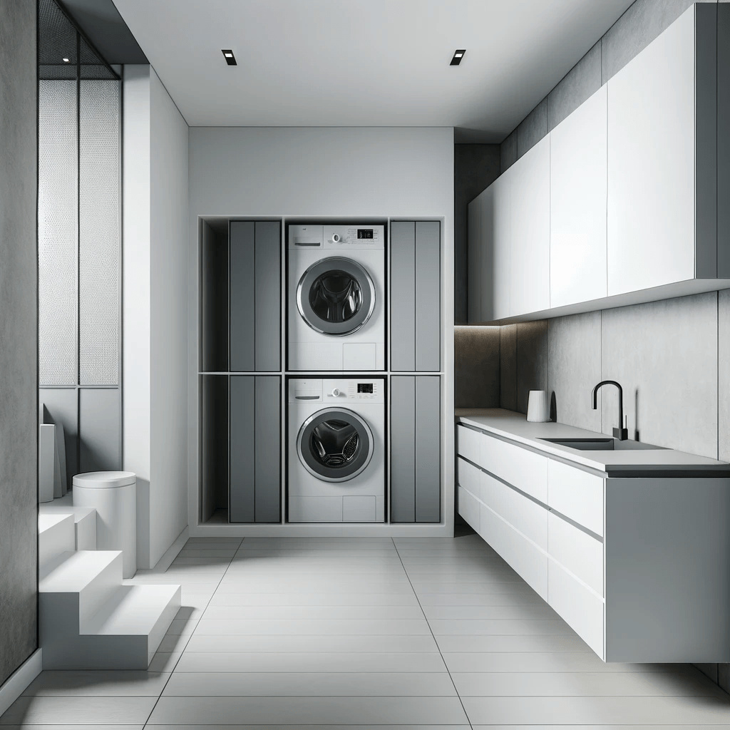 Modern Minimalist laundry room design