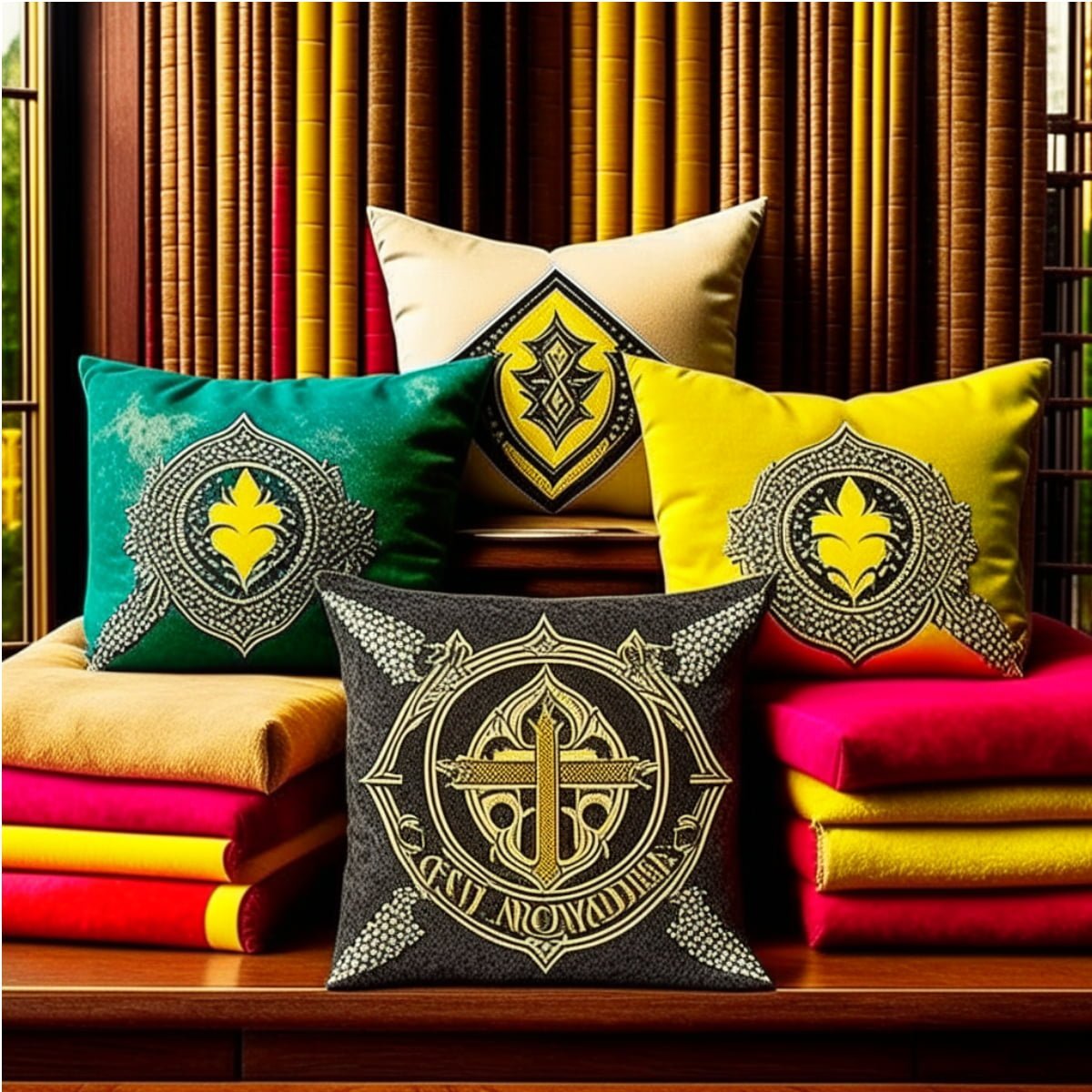 Hogwarts house pillows