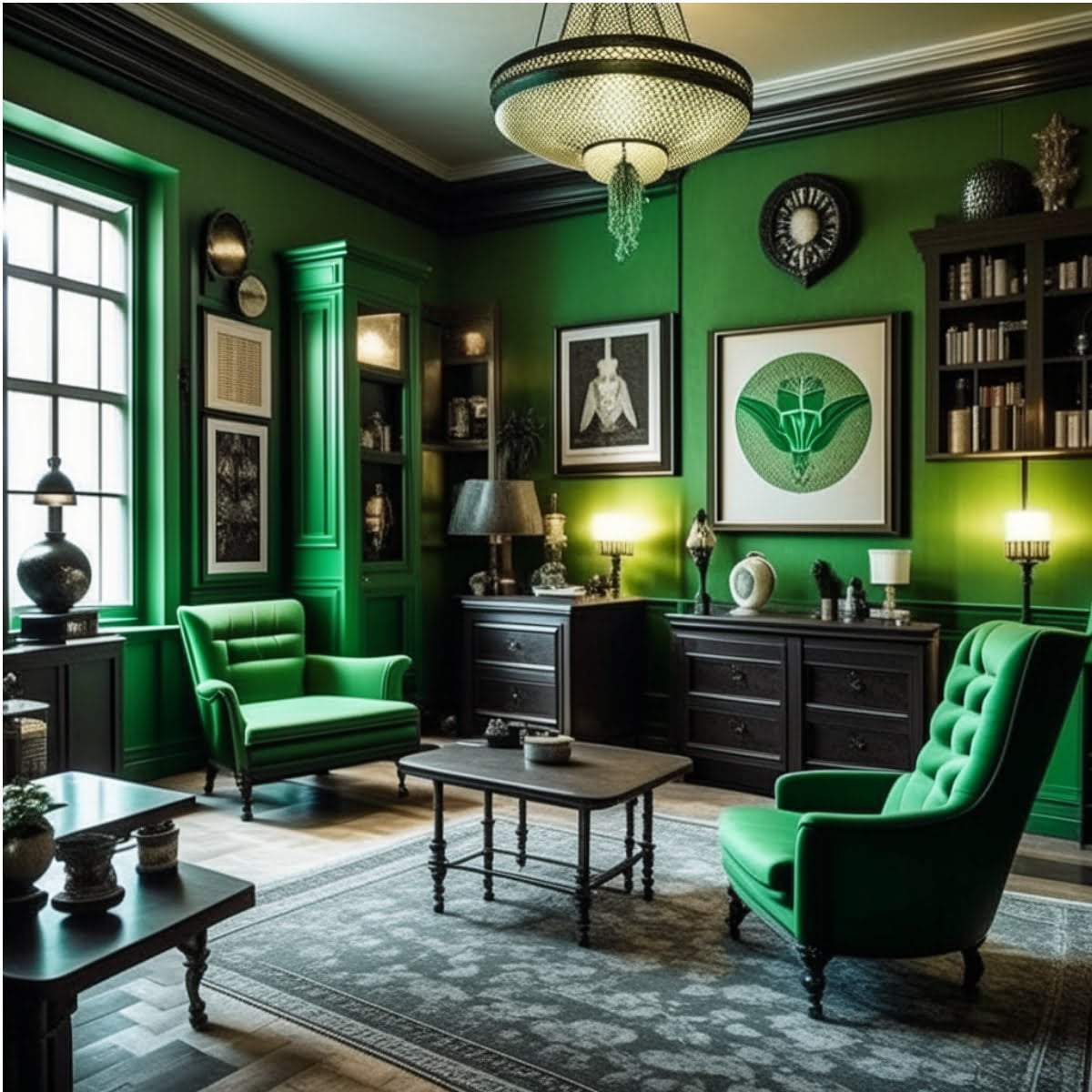 Slytherin Green and Silver Harry Potter Room Decor