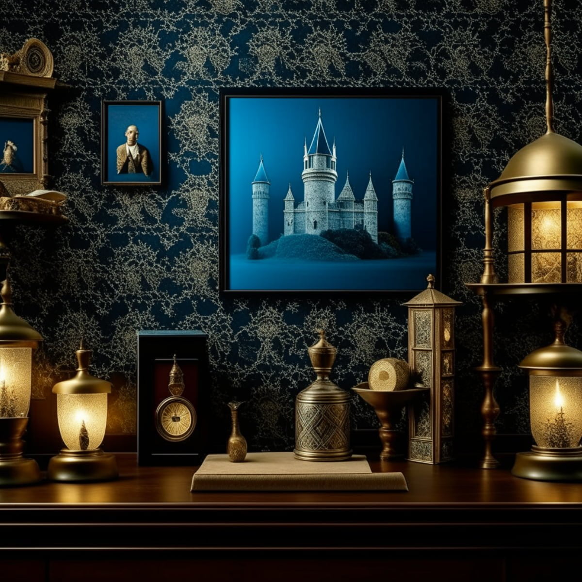Wizarding World wallpaper. Opt for patterns featuring iconic symbols, house crests